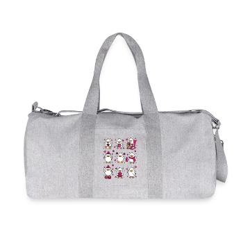 Lustige Häkel-Enten-Häkel-Liebhaber von Garnliebhabern - Recycelte Canvas-Sporttasche von Stanley/Stella - Grau meliert - Vorne