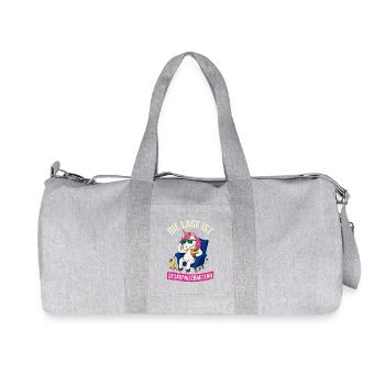 Einhorn Die Lage ist besäufniserregend - Recycelte Canvas-Sporttasche von Stanley/Stella - Grau meliert - Vorne
