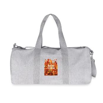 Autumn NYC Skyline Watercolor - Recycled Canvas Sports Bag by Stanley/Stella - heather grey - Front