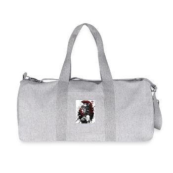 Valkyrie Kriegshelm Punk - Recycelte Canvas-Sporttasche von Stanley/Stella - Grau meliert - Vorne
