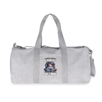 Wochenend Gaming: Schlafender Hase - Recycelte Canvas-Sporttasche von Stanley/Stella - Grau meliert - Vorne