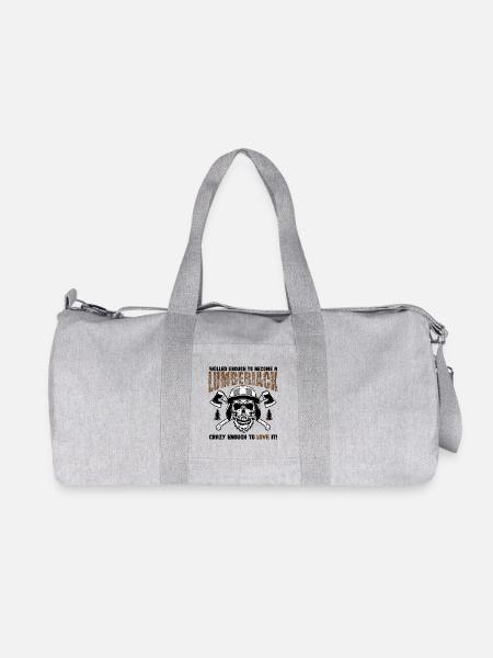 Lumberjack Skull Axes - Recycled Canvas Sports Bag by Stanley/Stella - heather grey