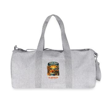 Too Old To Care Club My Give A Damn Is Broken - Recycled Canvas Sports Bag by Stanley/Stella - heather grey - Front