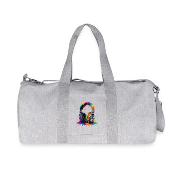 Chromatic Drip Headphones - Recycled Canvas Sports Bag by Stanley/Stella - heather grey - Front