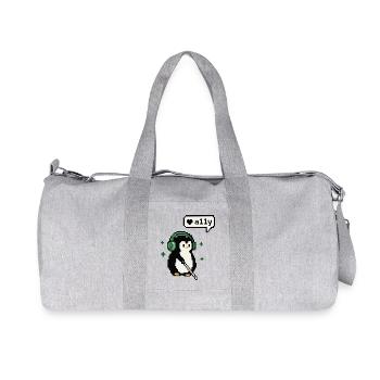 A11y Penguin - Pixel Accessibility - Recycelte Canvas-Sporttasche von Stanley/Stella - Grau meliert - Vorne