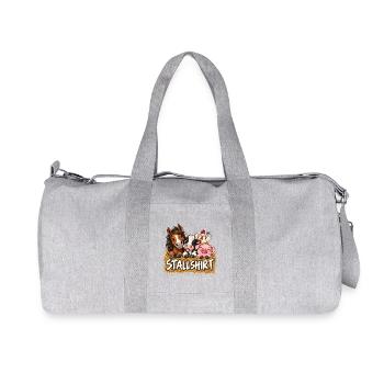 Bauernhof Tiere Landleben Stall Landwirtschaft - Recycelte Canvas-Sporttasche von Stanley/Stella - Grau meliert - Vorne