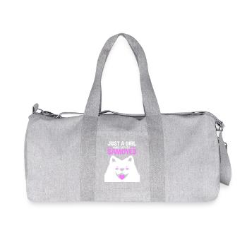 Samojede Hund Samoyed - Recycelte Canvas-Sporttasche von Stanley/Stella - Grau meliert - Vorne