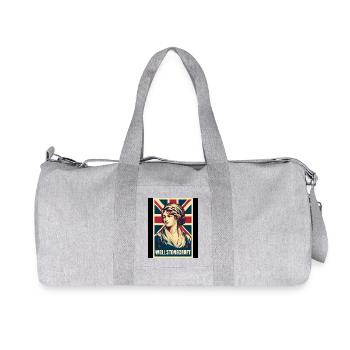 Mary Wollstonecraft UK Pop Art - Recycelte Canvas-Sporttasche von Stanley/Stella - Grau meliert - Vorne