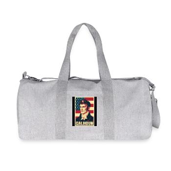 John C. Calhoun USA Pop Art - Recycelte Canvas-Sporttasche von Stanley/Stella - Grau meliert - Vorne