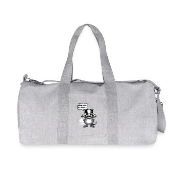 le blaireau - Sac de sport en toile recyclée Stanley/Stella - gris chiné - Devant