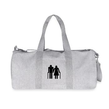Old couple - Recycled Canvas Sports Bag by Stanley/Stella - heather grey - Front