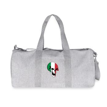 Skull Italy - Recycled Canvas Sports Bag by Stanley/Stella - heather grey - Front