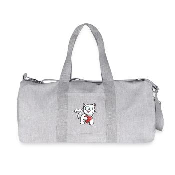 J'aime les chats Bandes dessinées - Chats - Chat - Sac de sport en toile recyclée Stanley/Stella - gris chiné - Devant