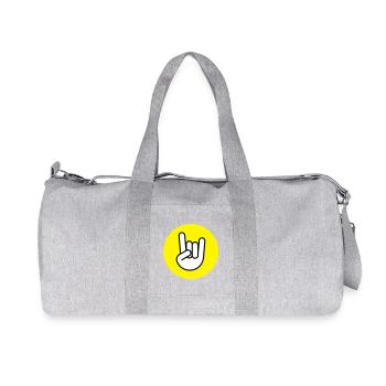 Pommes fourchette cercle jaune - Sac de sport en toile recyclée Stanley/Stella - gris chiné - Devant