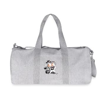 Cow Wedding - Bride - bridegroom - cows - Recycled Canvas Sports Bag by Stanley/Stella - heather grey - Front