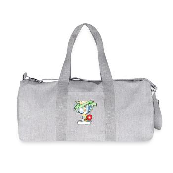 Siegerpokal mit grünem Band und Schläger - Recycelte Canvas-Sporttasche von Stanley/Stella - Grau meliert - Vorne