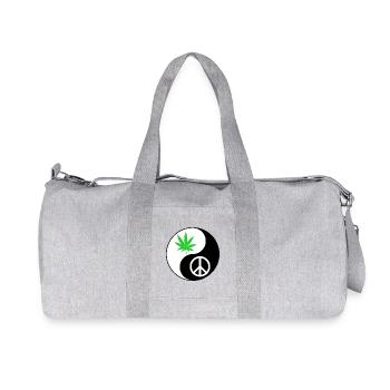 Conception de la feuille de paix YinYang - Sac de sport en toile recyclée Stanley/Stella - gris chiné - Devant