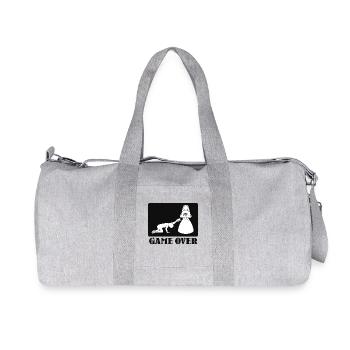 Game Over Wedding Marrying Marriage Funny Joke - Recycled Canvas Sports Bag by Stanley/Stella - heather grey - Front