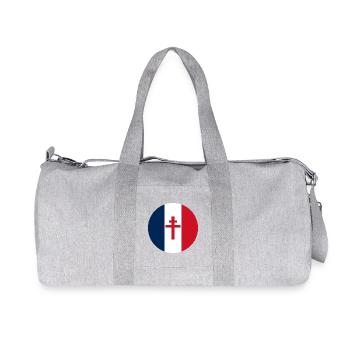 free france blason France croix de Lorraine - Recycled Canvas Sports Bag by Stanley/Stella - heather grey - Front