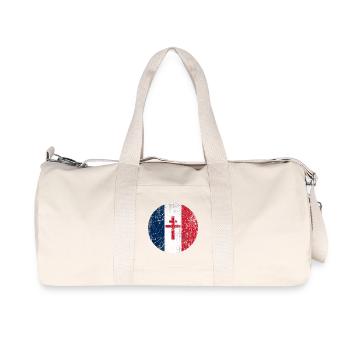 France croix de Lorraine drapeau France blason - Recycled Canvas Sports Bag by Stanley/Stella - natural - Front