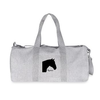 Kaltblut schwarz - Recycelte Canvas-Sporttasche von Stanley/Stella - Grau meliert - Vorne
