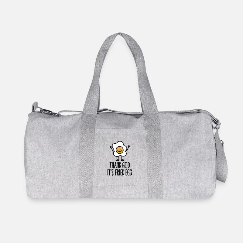 Thank god it's fried egg - Recycelte Canvas-Sporttasche von Stanley/Stella - Grau meliert