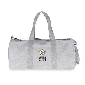 Always be egg-cellent - Recycled Canvas Sports Bag by Stanley/Stella - heather grey - Front