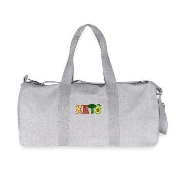 Gesund Essen Ernährung Ketogen Vegetarisch Vegan - Recycelte Canvas-Sporttasche von Stanley/Stella - Grau meliert - Vorne