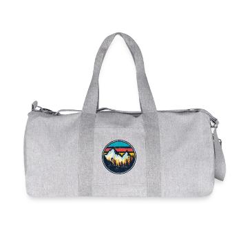 Mountain MTB Sunset Circle - Recycled Canvas Sports Bag by Stanley/Stella - heather grey - Front