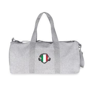 Italien Brust Design - Recycelte Canvas-Sporttasche von Stanley/Stella - Grau meliert - Vorne