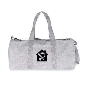 Plombier logo d’outil dans le chalet - Sac de sport en toile recyclée Stanley/Stella - gris chiné - Devant