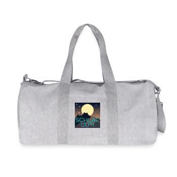 SCHLAFEN - KATZEN VOLLMOND BERGE - SCHLAF GUT - Recycelte Canvas-Sporttasche von Stanley/Stella - Grau meliert - Vorne