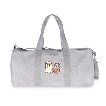 Dschungel Faul Faultier Langschläfer Müde Tier - Recycelte Canvas-Sporttasche von Stanley/Stella - Grau meliert - Vorne