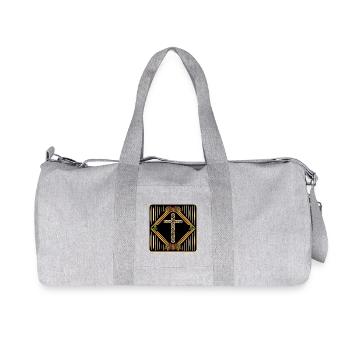 Cadeaux de Noël Religion - CHRISTIAN CROSS - Sac de sport en toile recyclée Stanley/Stella - gris chiné - Devant