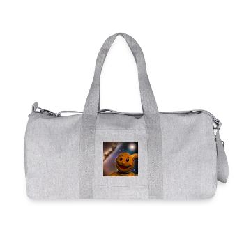 Lächelnder Astro Kosmosfreund - Recycelte Canvas-Sporttasche von Stanley/Stella - Grau meliert - Vorne