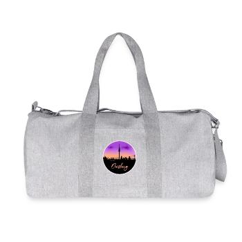 Duisbourg Fine Skyline - Sac de sport en toile recyclée Stanley/Stella - gris chiné - Devant