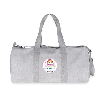 Danke dass Du mir beim Wachsen geholfen hast - Recycelte Canvas-Sporttasche von Stanley/Stella - Grau meliert - Vorne