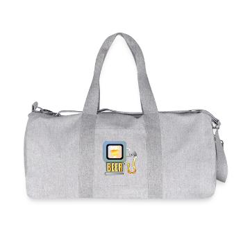 BEER FUEL - FUNNY DRINKS - GAS STATION - Recycled Canvas Sports Bag by Stanley/Stella - heather grey - Front