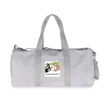 Panda und Faultier hängen ab - Leistungssportler - Recycelte Canvas-Sporttasche von Stanley/Stella - Grau meliert - Vorne