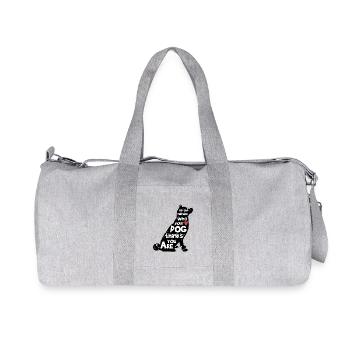 Dog Favorite Animal Statement Pets Stuffed Toy - Recycled Canvas Sports Bag by Stanley/Stella - heather grey - Front