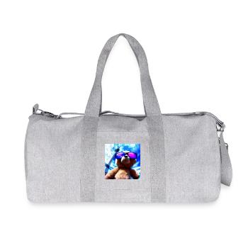Teddy in Berlin III - Recycelte Canvas-Sporttasche von Stanley/Stella - Grau meliert - Vorne