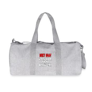SCHULD BRUDER - Recycelte Canvas-Sporttasche von Stanley/Stella - Grau meliert - Vorne