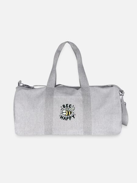 Bee Happy - Recycelte Canvas-Sporttasche von Stanley/Stella - Grau meliert