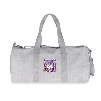 Igel mit Wintermotiv - Recycelte Canvas-Sporttasche von Stanley/Stella - Grau meliert - Vorne