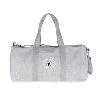 Spinnenwebe, halloween Outfit, gruselige Motive - Recycelte Canvas-Sporttasche von Stanley/Stella - Grau meliert - Vorne