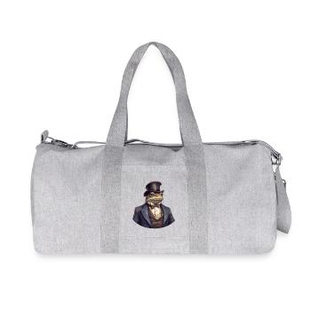 Vintage Frosch - Recycelte Canvas-Sporttasche von Stanley/Stella - Grau meliert - Vorne