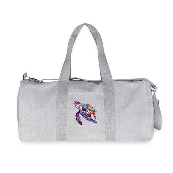 Schildkröte rainbow - Recycelte Canvas-Sporttasche von Stanley/Stella - Grau meliert - Vorne