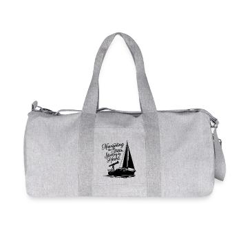 Voile, Voilier, Étoiles, Télescope - Sac de sport en toile recyclée Stanley/Stella - gris chiné - Devant