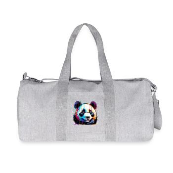 Panda - Recycled Canvas Sports Bag by Stanley/Stella - heather grey - Front