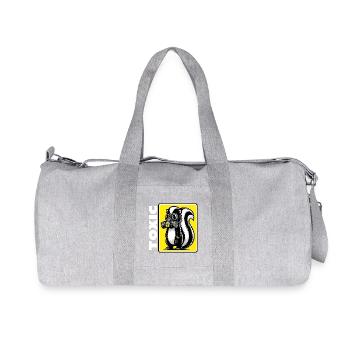 Drôle de mouffette avec masque à gaz – Toxique Toxique - Sac de sport en toile recyclée Stanley/Stella - gris chiné - Devant